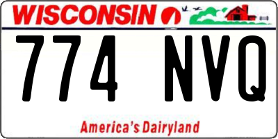 WI license plate 774NVQ