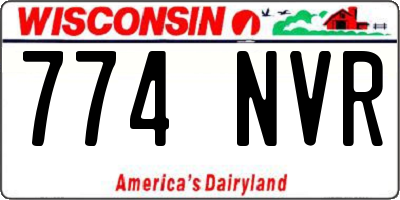 WI license plate 774NVR