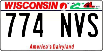 WI license plate 774NVS