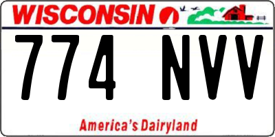 WI license plate 774NVV