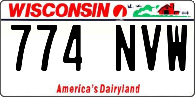 WI license plate 774NVW