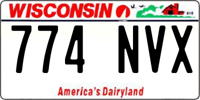 WI license plate 774NVX