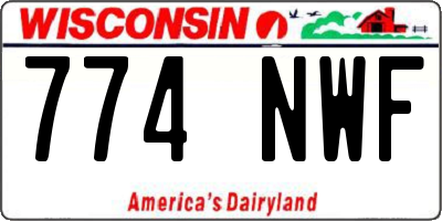 WI license plate 774NWF
