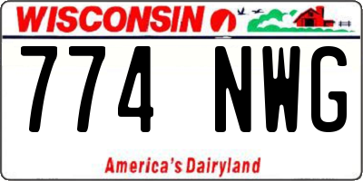 WI license plate 774NWG
