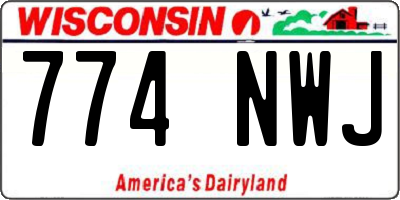 WI license plate 774NWJ