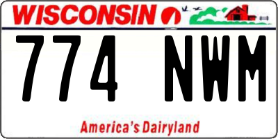 WI license plate 774NWM