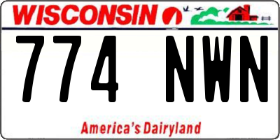 WI license plate 774NWN