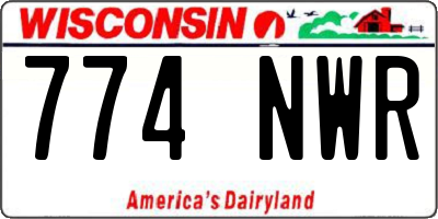 WI license plate 774NWR