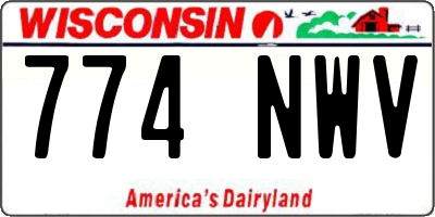WI license plate 774NWV