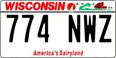 WI license plate 774NWZ