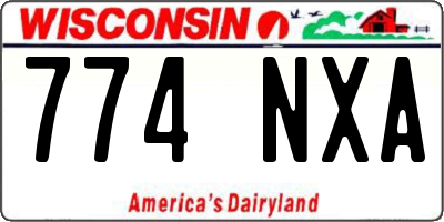 WI license plate 774NXA