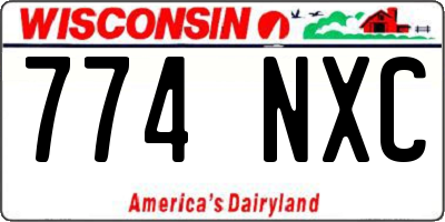 WI license plate 774NXC
