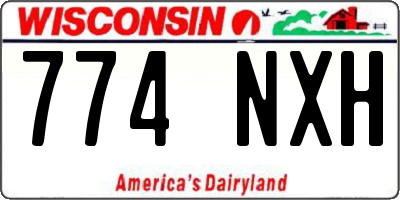WI license plate 774NXH