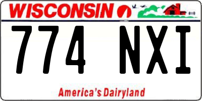 WI license plate 774NXI