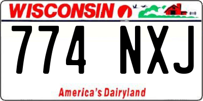 WI license plate 774NXJ