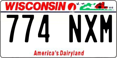 WI license plate 774NXM