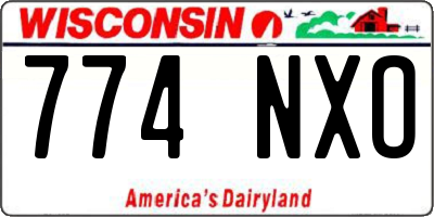 WI license plate 774NXO