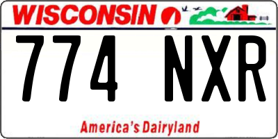WI license plate 774NXR