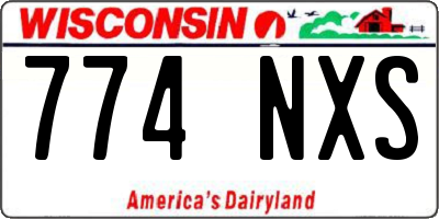 WI license plate 774NXS
