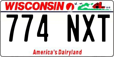 WI license plate 774NXT
