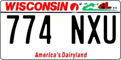 WI license plate 774NXU
