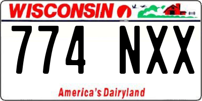 WI license plate 774NXX