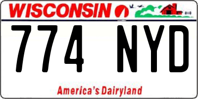 WI license plate 774NYD