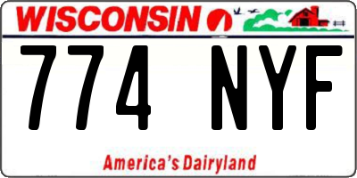 WI license plate 774NYF