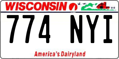 WI license plate 774NYI