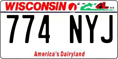 WI license plate 774NYJ