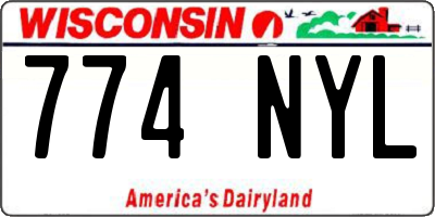 WI license plate 774NYL