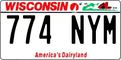 WI license plate 774NYM