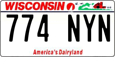 WI license plate 774NYN