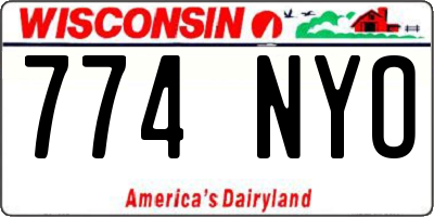 WI license plate 774NYO
