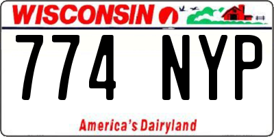 WI license plate 774NYP
