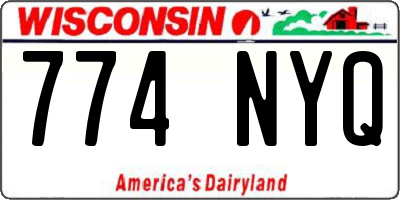 WI license plate 774NYQ