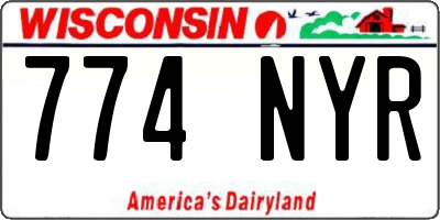 WI license plate 774NYR