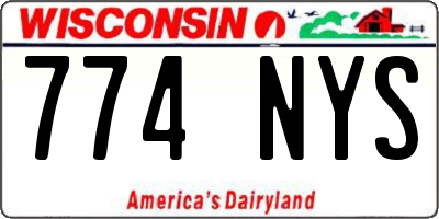 WI license plate 774NYS
