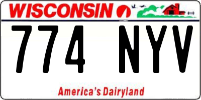 WI license plate 774NYV