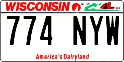 WI license plate 774NYW