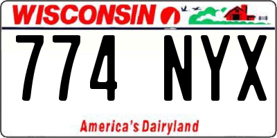 WI license plate 774NYX