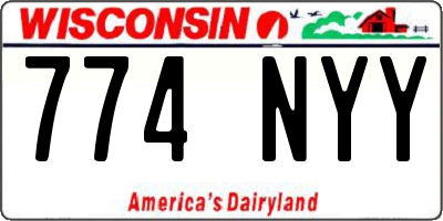 WI license plate 774NYY