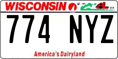 WI license plate 774NYZ