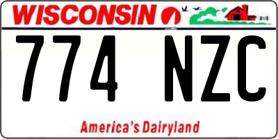 WI license plate 774NZC
