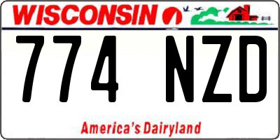 WI license plate 774NZD
