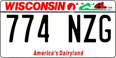 WI license plate 774NZG