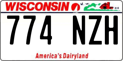 WI license plate 774NZH