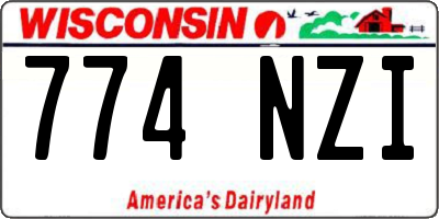 WI license plate 774NZI