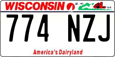 WI license plate 774NZJ
