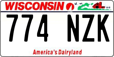 WI license plate 774NZK